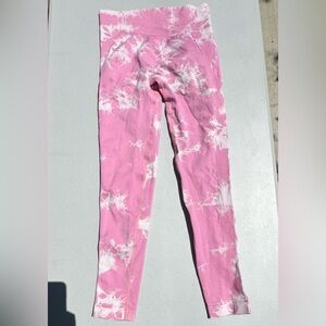 SHEIN Pink Tie-Dye Leggings